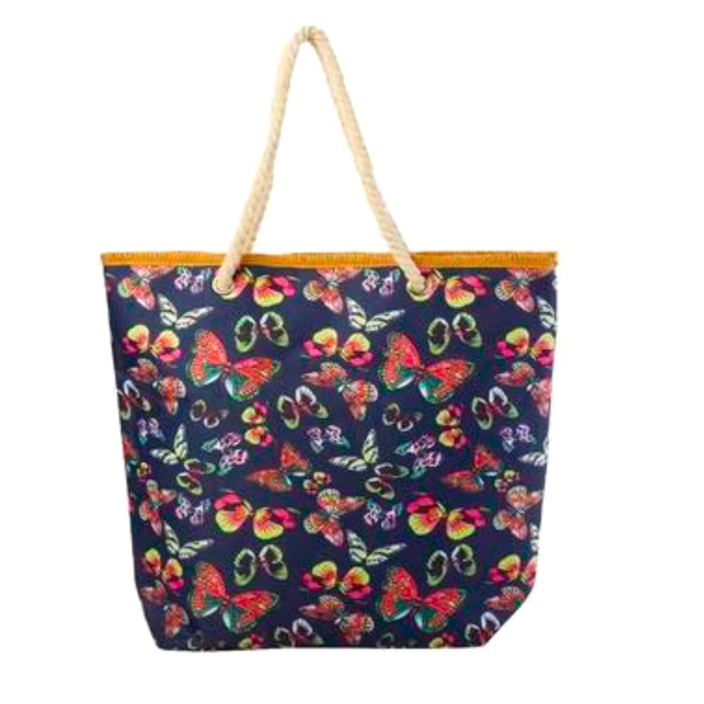 NWT Renshun Butterfly Print XL Tote Beach Bag
